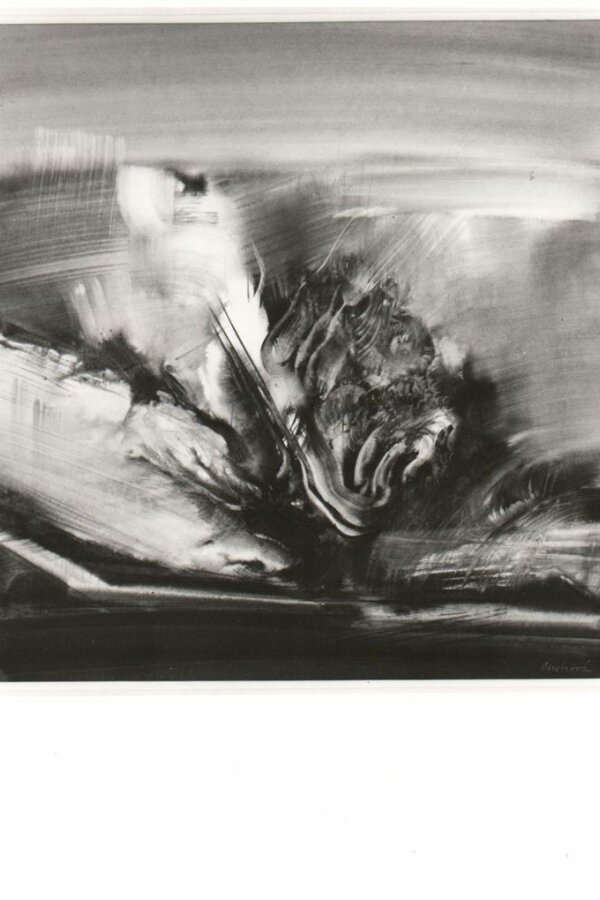 Marie Koláčková-Ondrová, Emoce, 1988, akvarel, 48x51